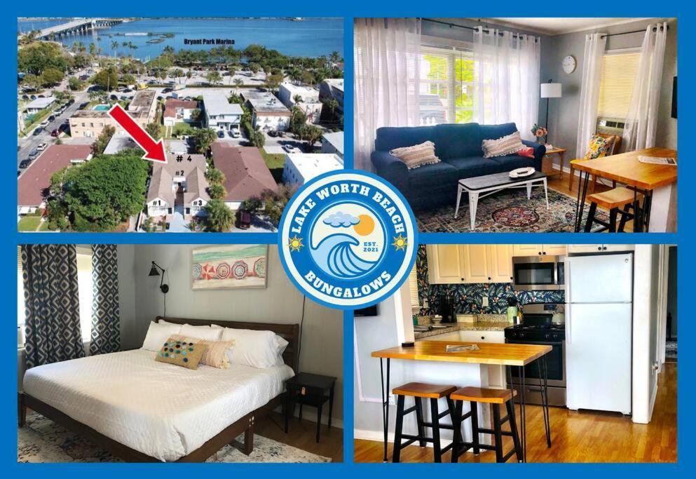 Steps To Beach & Downtown! Cozy Beach Bungalow #1 レイク・ワース エクステリア 写真
